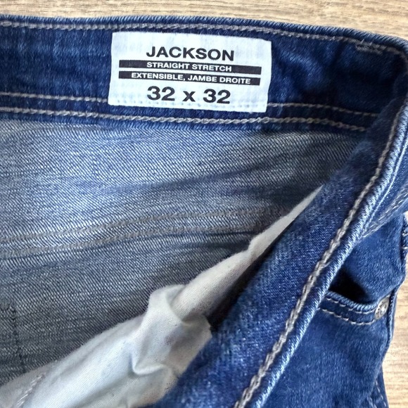 Buffalo David Bitton Jackson Straight Stretch Dark Wash Mens Jeans 32x32 - Picture 5 of 5
